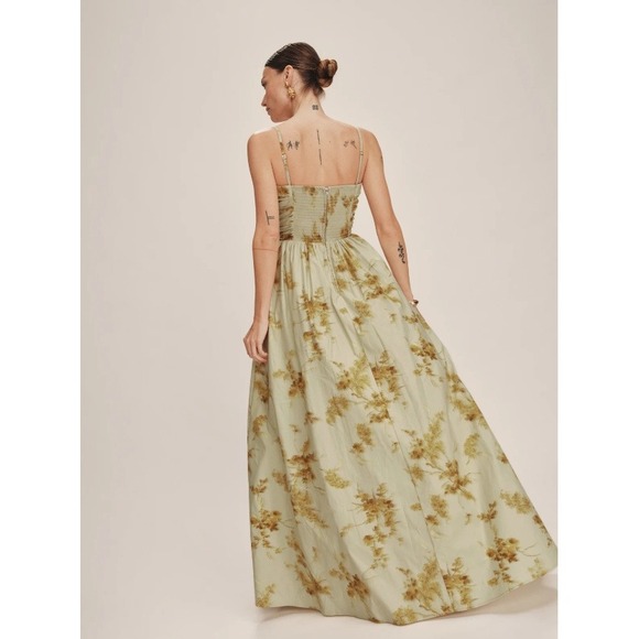 NWT Reformation Kastoria Golden Hour Ruched Bodice Maxi Dress 4 - Picture 4 of 11